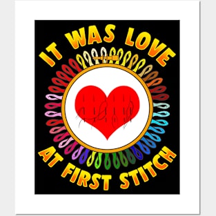 Creative It Was Love At First Stitch Funny Craft Lover Gift Posters and Art